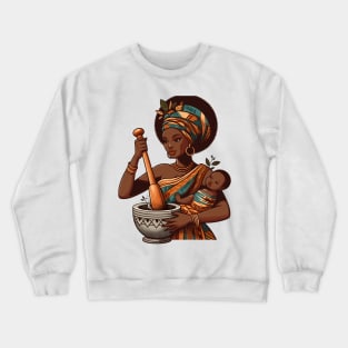 Afrocentric Mother And Baby Crewneck Sweatshirt